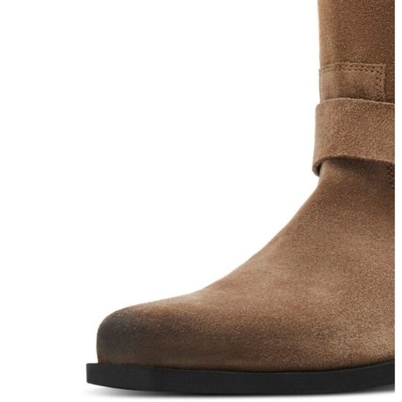 Steve Madden Womens Square Toe Ruskin Tall Engineer Booties Brown Size 6.5M NIB - Picture 3 of 6